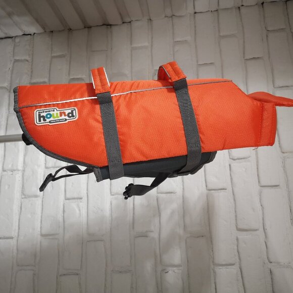 Brand New Outward Hound Orange & Grey Size Large Dog Life Jacket - Picture 5 of 7